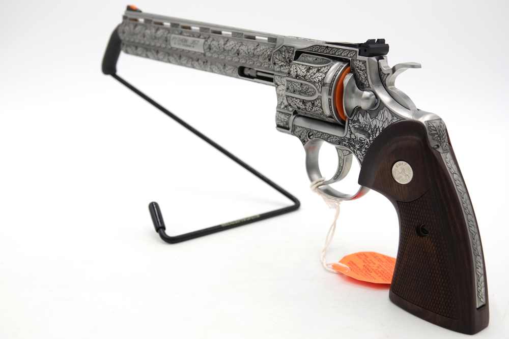 New! Oak Forest Collectible Stunning Custom Engraved Colt Python 8" 357 MAG-img-8