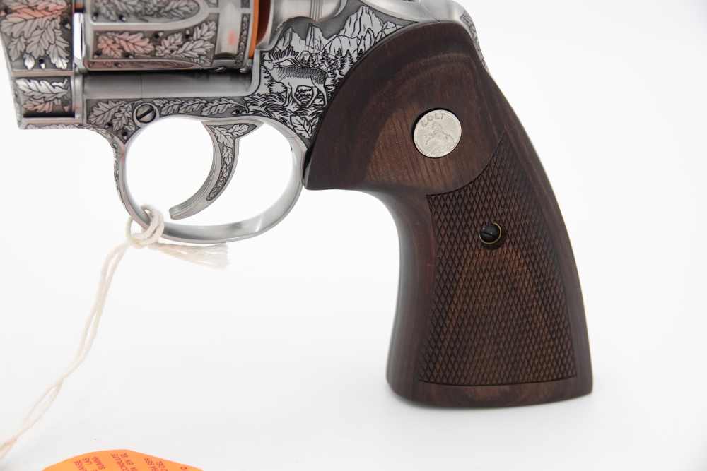 New! Oak Forest Collectible Stunning Custom Engraved Colt Python 8" 357 MAG-img-7
