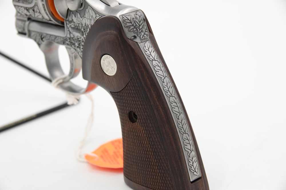 New! Oak Forest Collectible Stunning Custom Engraved Colt Python 8" 357 MAG-img-10