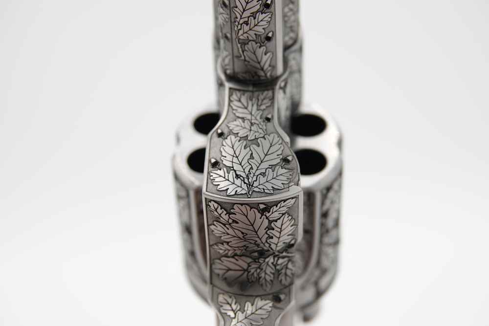 New! Oak Forest Collectible Stunning Custom Engraved Colt Python 8" 357 MAG-img-28
