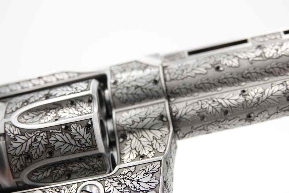 New! Oak Forest Collectible Stunning Custom Engraved Colt Python 8" 357 MAG-img-34