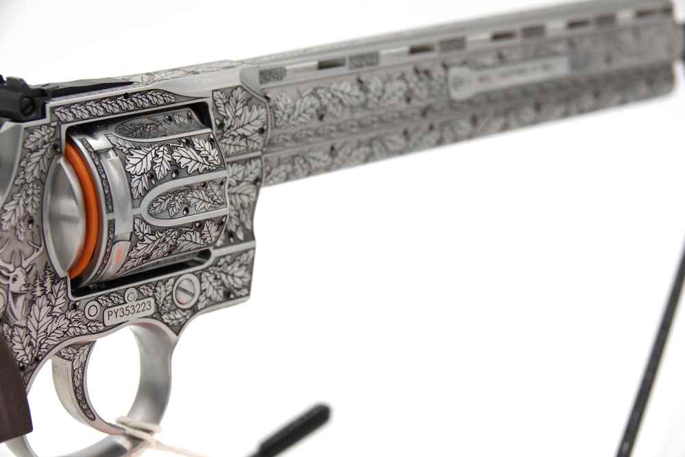 New! Oak Forest Collectible Stunning Custom Engraved Colt Python 8" 357 MAG-img-14