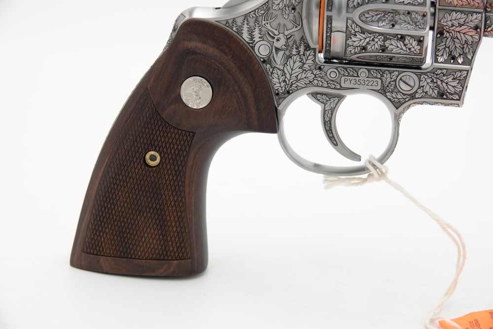 New! Oak Forest Collectible Stunning Custom Engraved Colt Python 8" 357 MAG-img-19