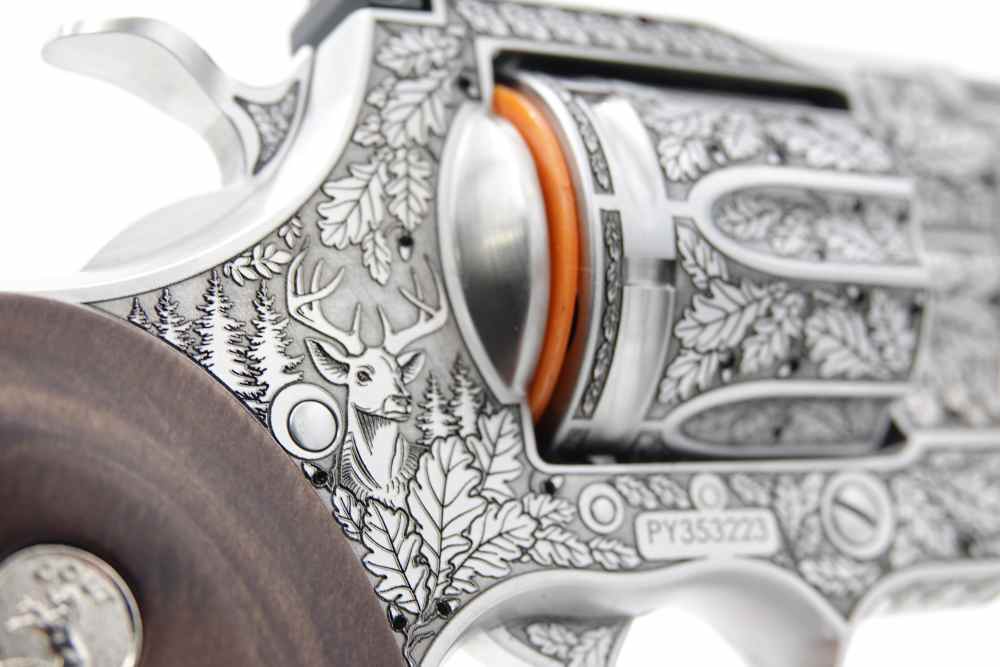 New! Oak Forest Collectible Stunning Custom Engraved Colt Python 8" 357 MAG-img-35