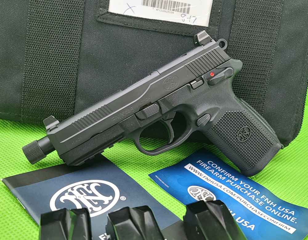 FNH FNX-45 TACTICAL 45 ACP FN * OPTIC READY * 3 15-ROUND MAGS * THREADED BL-img-7