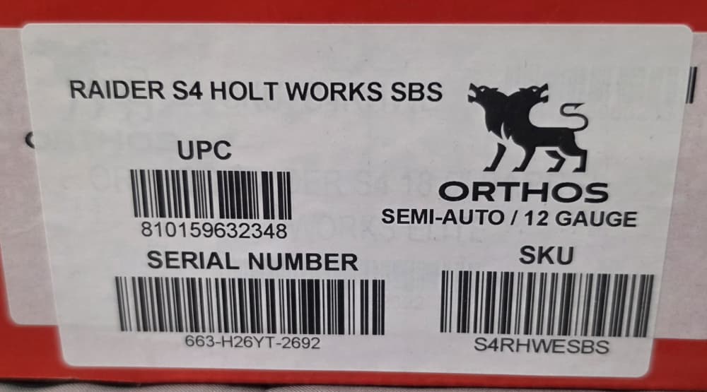 Orthos Raider S4 Holt Works Elite SBS 12GA 14" 5RD S4RHWESBS NFA NOCCFEES!-img-3