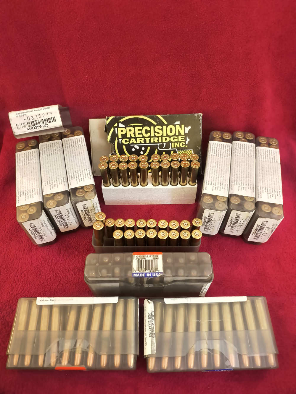 Buffalo Arms Co. 35 Winchester 200 grain RN SP 202 total rounds-img-0
