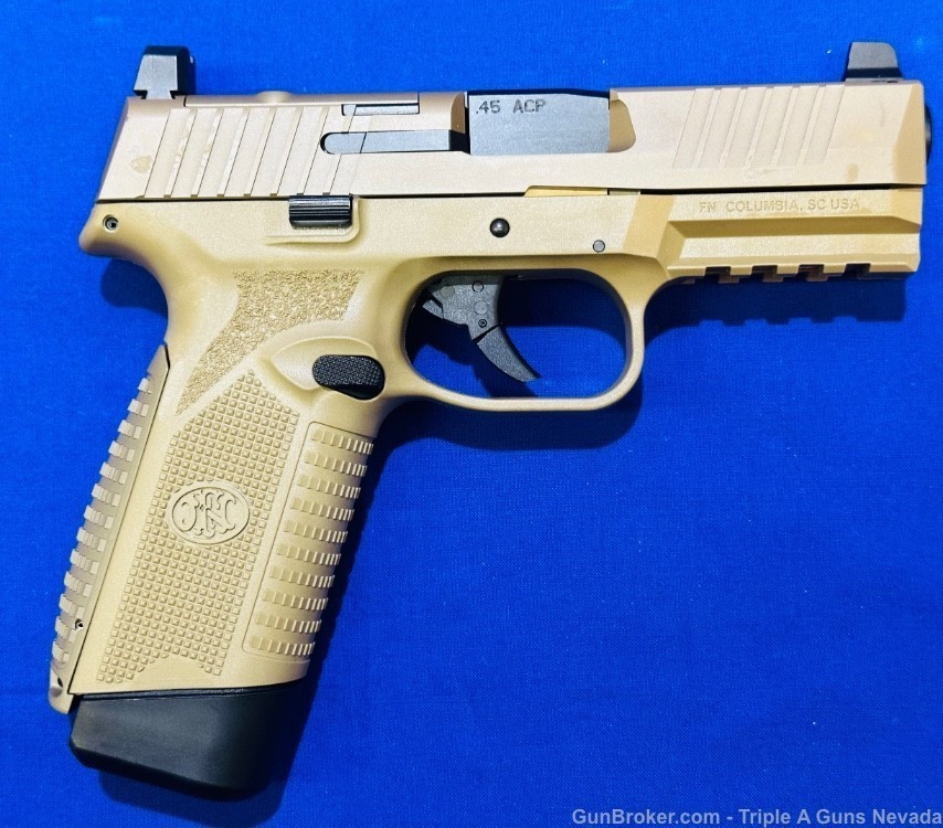 FN FNH 545 MRD FDE 45acp 15rd optics ready 66-101388-img-1