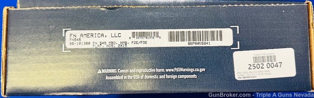 FN FNH 545 MRD FDE 45acp 15rd optics ready 66-101388-img-10