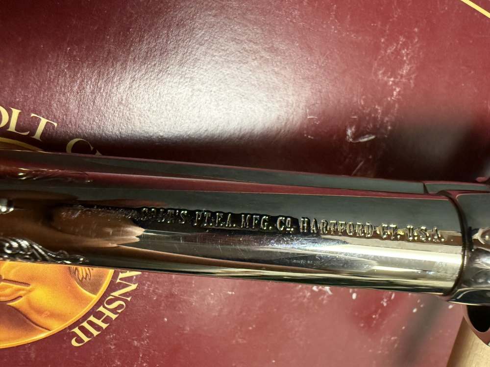 RARE COLT CUSTOM SHOP SINGLE ACTION ARMY 45 COLT "ENGRAVED NICKLE"-img-6