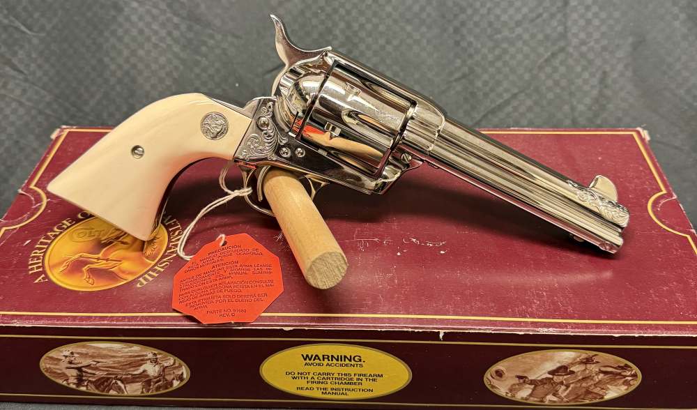 RARE COLT CUSTOM SHOP SINGLE ACTION ARMY 45 COLT "ENGRAVED NICKLE"-img-0