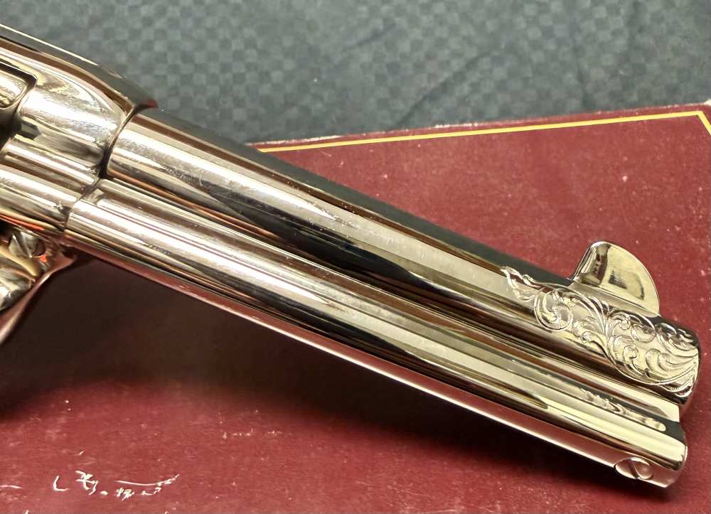 RARE COLT CUSTOM SHOP SINGLE ACTION ARMY 45 COLT "ENGRAVED NICKLE"-img-8