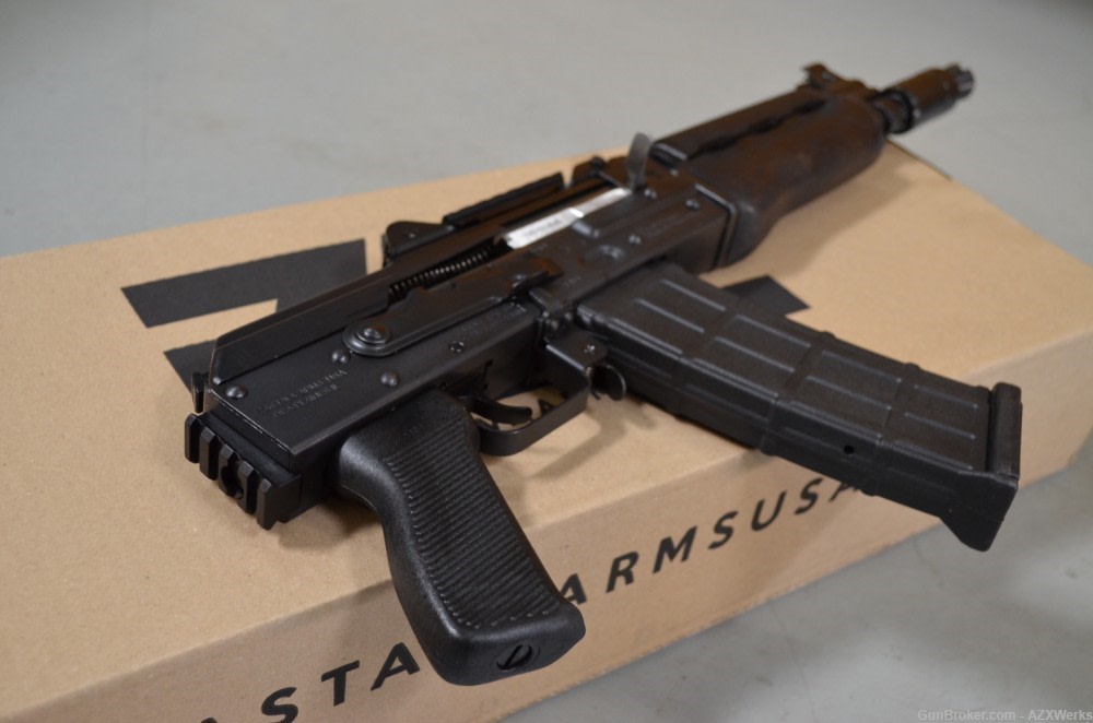 Zastava Arms ZPAP85 5.56 10" PAP85 Pistol w/ Optic & brace rail Dark walnut-img-6