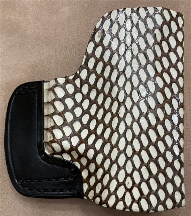 Genuine Cobra Skin Don Hume OWB Holster for HK P7 Pistol-img-1