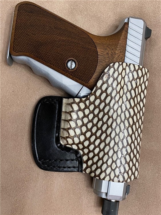 Genuine Cobra Skin Don Hume OWB Holster for HK P7 Pistol-img-0
