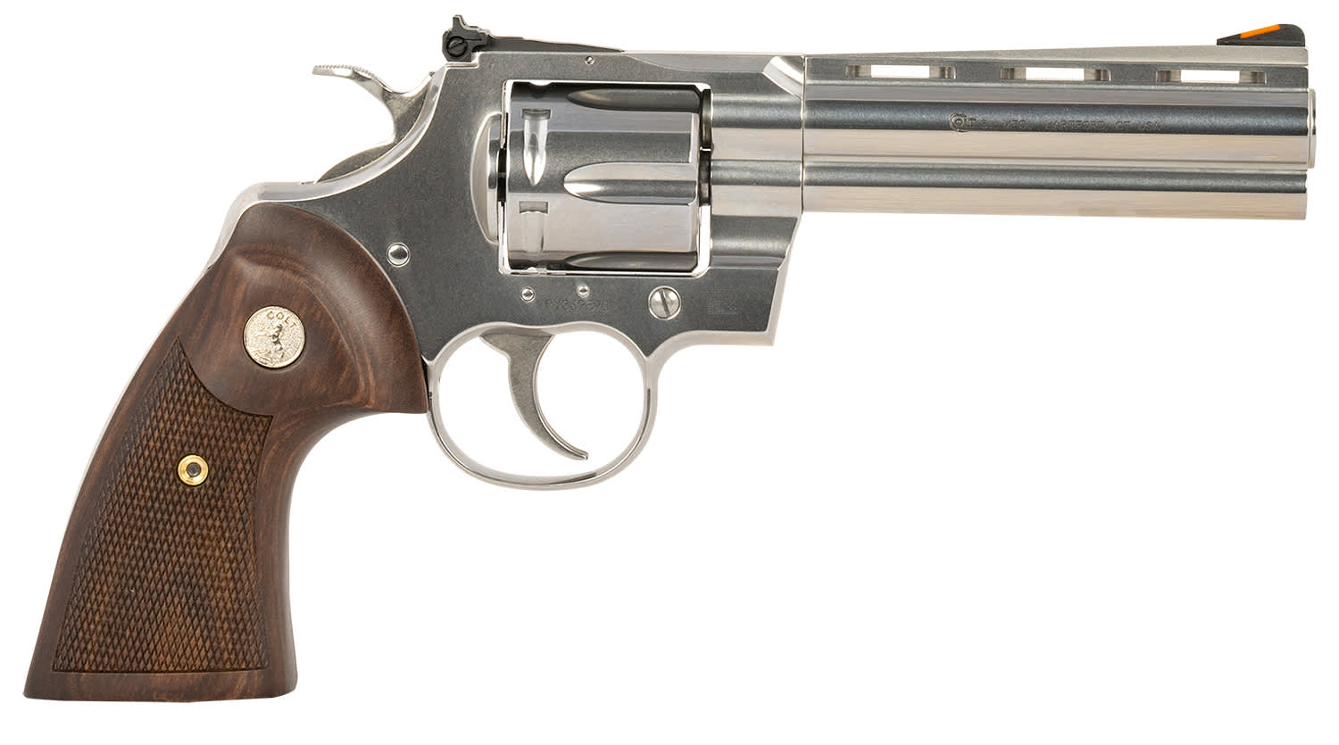 Colt Python 357MAG/38SPL Revolver 6 Shot 5 Vent Rib Barrel Stainless Steel -img-0