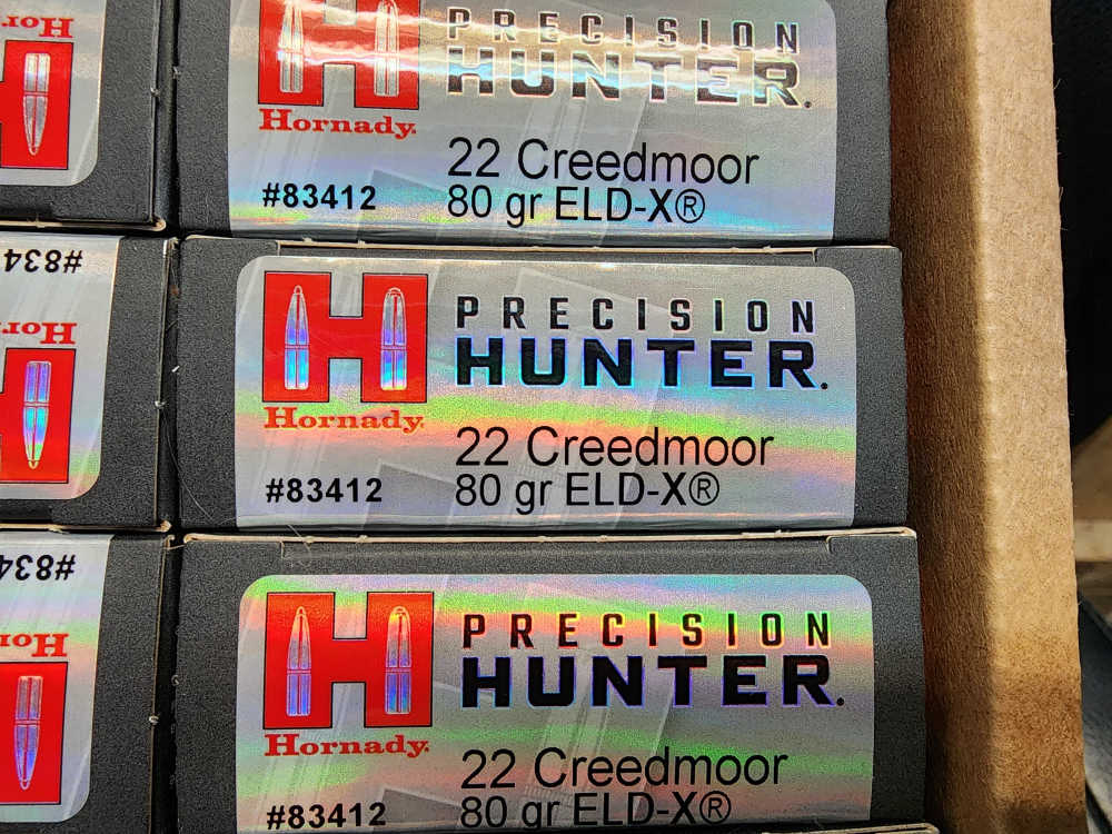 IN STOCK! 200 ROUNDS HORNADY 22 CREEDMOOR PRECISION HUNTER 80 ELD-X 83412-img-3