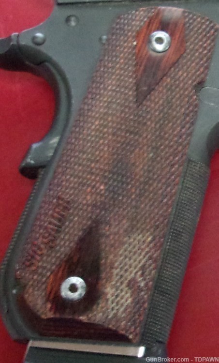 Sig Sauer USA Model 1911 .45 Auto Pistol Manu 2013 Rosewood Checkered Grips-img-5