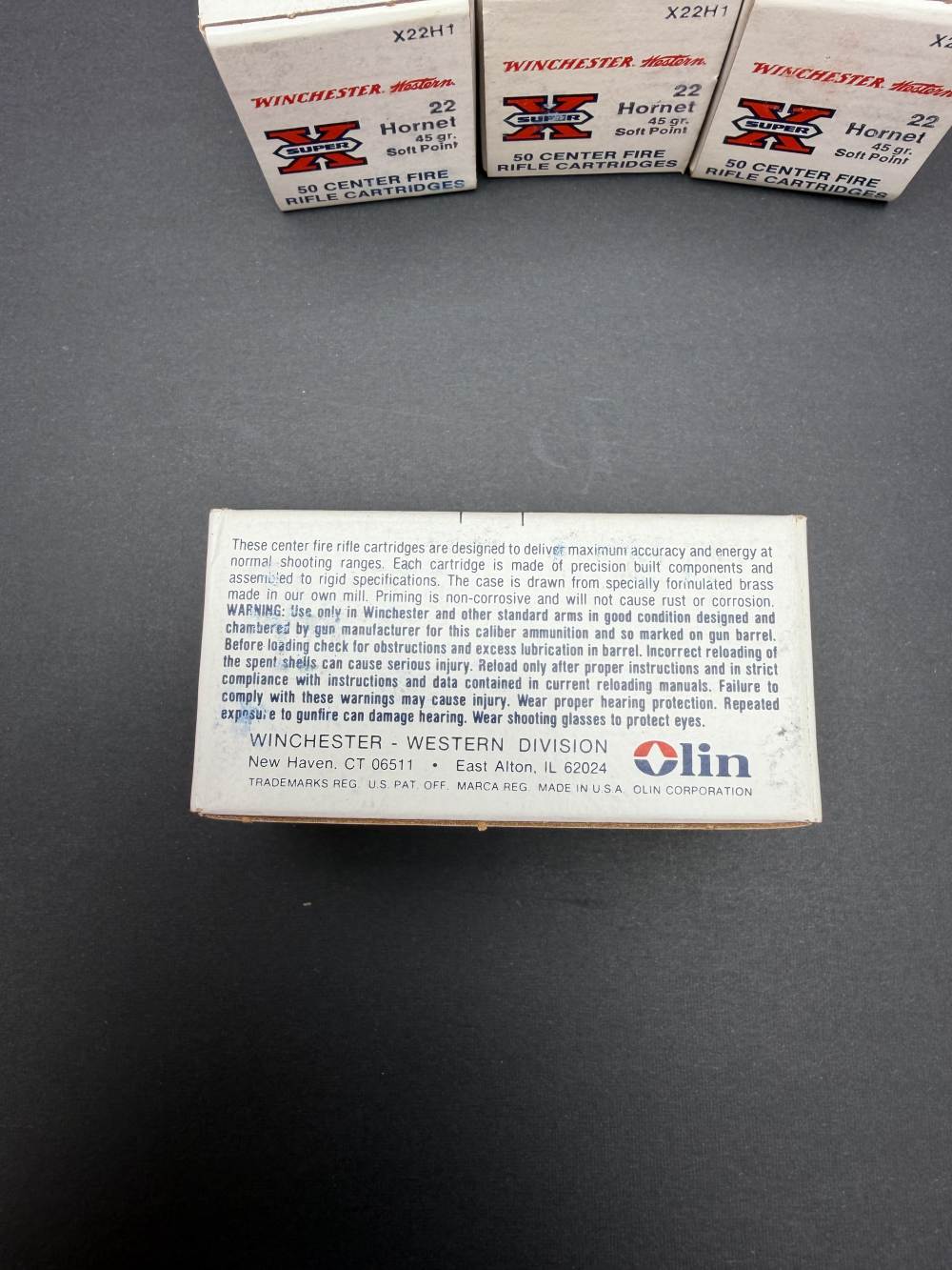 VINTAGE Winchester Western Super-X .22 Hornet Soft Point 45 Grain - 200rds-img-2