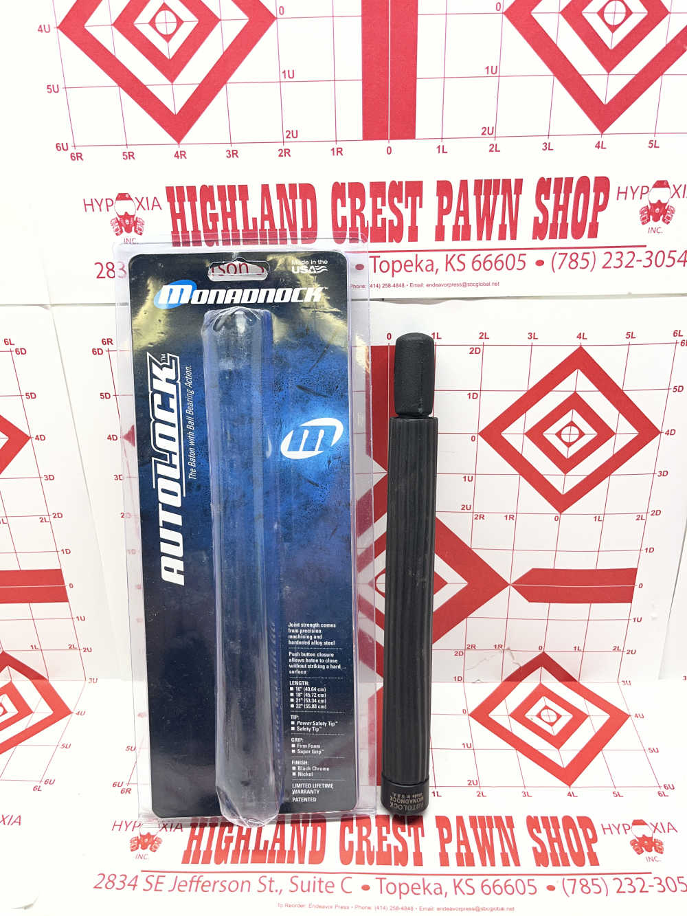 Monadnock Autolock Expandable Baton 9152C ASP Blackjack 22in button lock -img-2
