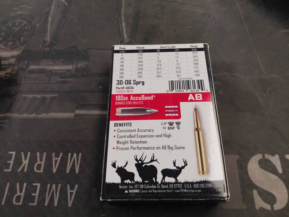 NOSLER 30-06 180 GRAIN ACCUBOND CORE BONDED BULLETS-img-1