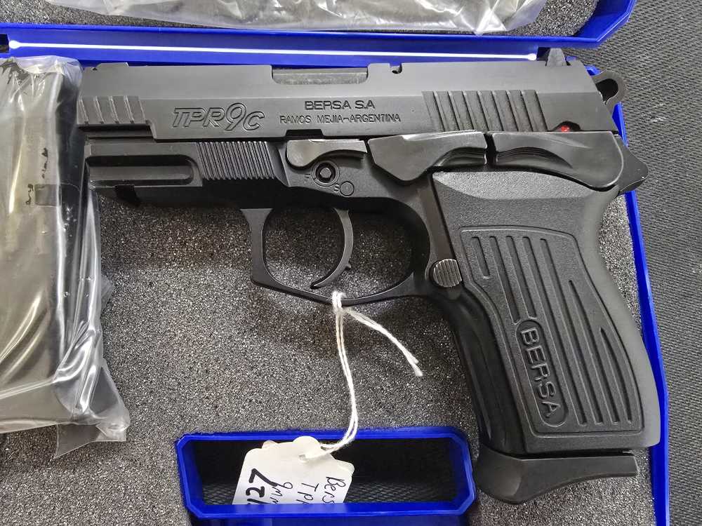 Bersa TPR9C 9mm Luger Pistol – Compact DA/SA, Matte Black, Ambidextrous-img-1