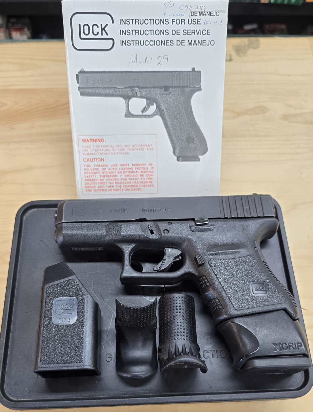 Glock G29 Gen 3 10MM 15+1 3.78" Semi-Auto Pistol w/ Tupperware Case!-img-0