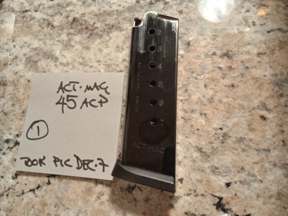ACT-MAG .45 ACP 1911 Magazine 7 Rounds Blued Finish-img-0