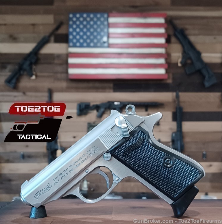 NEW Walther PPK/s .380 ACP 3.30" 7+1 Stainless Black Polymer Grip-img-0