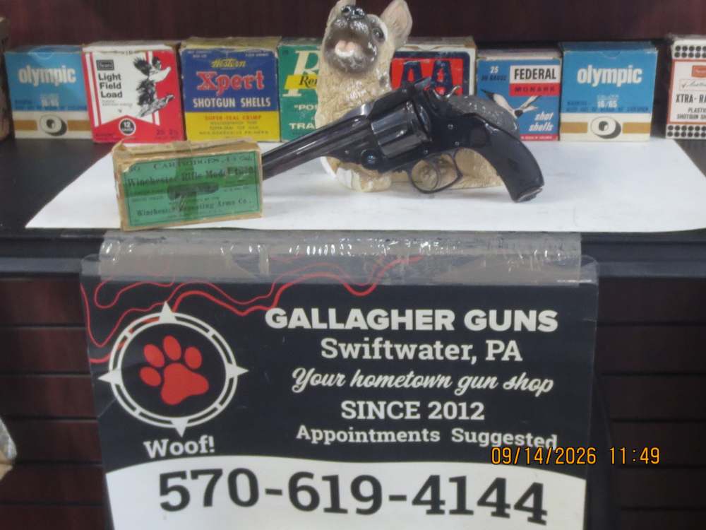 Belgian Large Frame Top Break Revolver .44-40 WCF 6 inch C&R -img-0