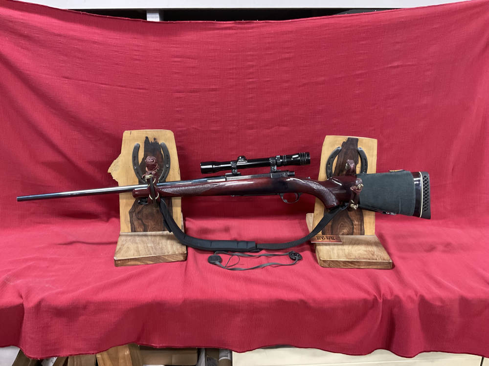 Ruger M77 Tang Safety 338 Win Mag W/ Redfield-img-0