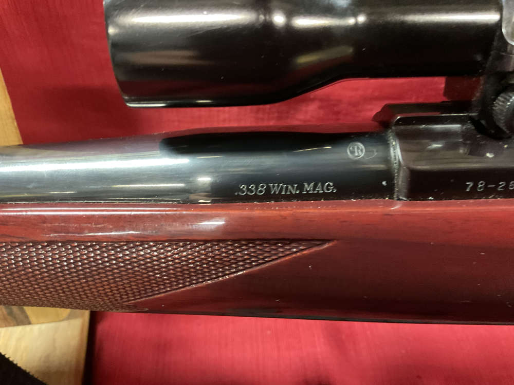 Ruger M77 Tang Safety 338 Win Mag W/ Redfield-img-2