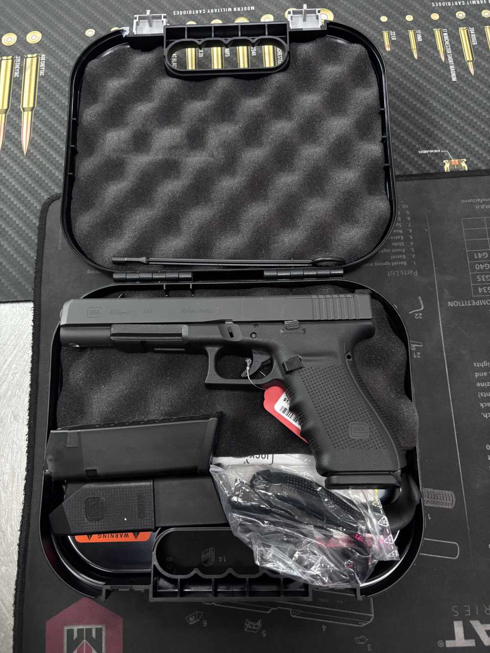 Glock 40 Gen 4 10mm MOS 6” w/box 3 magazines -img-0