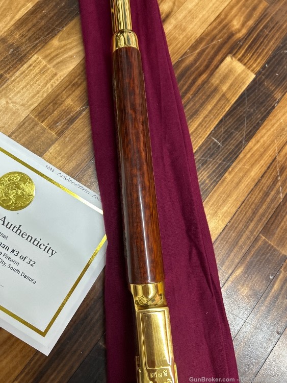 MN OUTDOORSMAN #3 of 32 UBERTI 1873 45 COLT 100% GOLD PLATED!-img-22