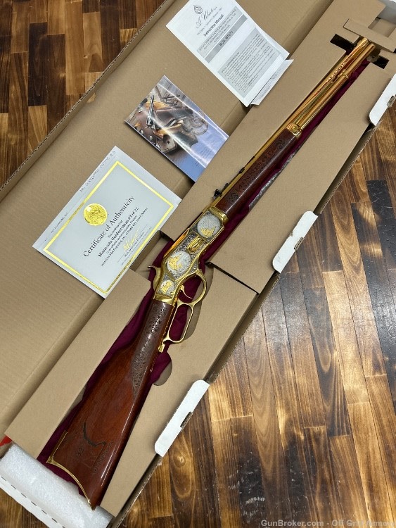 MN OUTDOORSMAN #3 of 32 UBERTI 1873 45 COLT 100% GOLD PLATED!-img-0