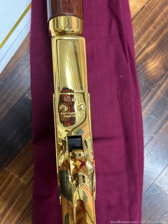 MN OUTDOORSMAN #3 of 32 UBERTI 1873 45 COLT 100% GOLD PLATED!-img-21