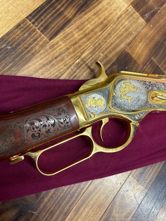 MN OUTDOORSMAN #3 of 32 UBERTI 1873 45 COLT 100% GOLD PLATED!-img-4