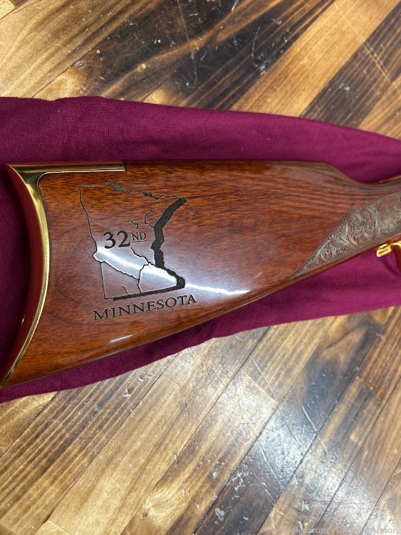 MN OUTDOORSMAN #3 of 32 UBERTI 1873 45 COLT 100% GOLD PLATED!-img-3