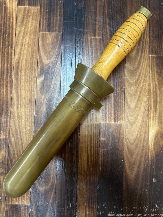 U.S. NAVY WW2 MORSE DIVE KNIFE!  BRASS!  GORGEOUS -img-0
