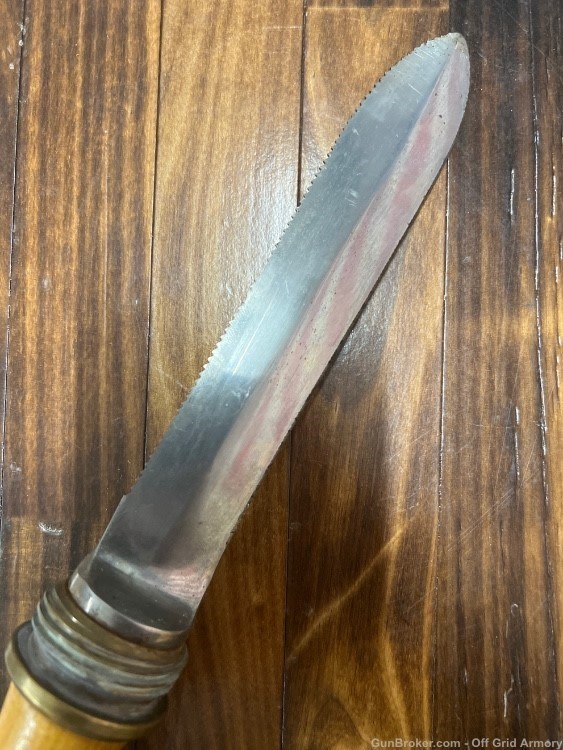 U.S. NAVY WW2 MORSE DIVE KNIFE!  BRASS!  GORGEOUS -img-8