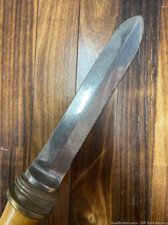 U.S. NAVY WW2 MORSE DIVE KNIFE!  BRASS!  GORGEOUS -img-7