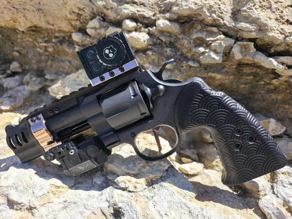 NEW! EMPIRE PBF Pegasus 3" Custom Colt Python Revolver KAGE Comp Acro Mount-img-2