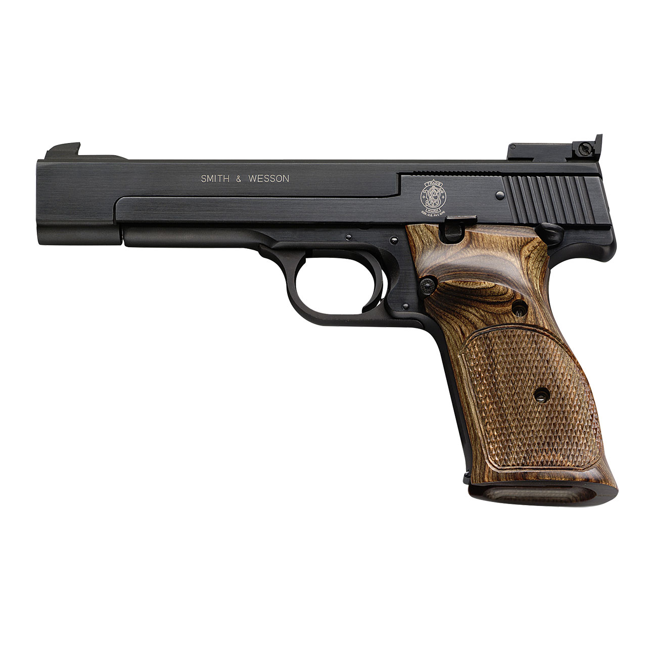 Smith & Wesson Model 41 Pistol 5.5 .22 LR Wood Grip-img-1