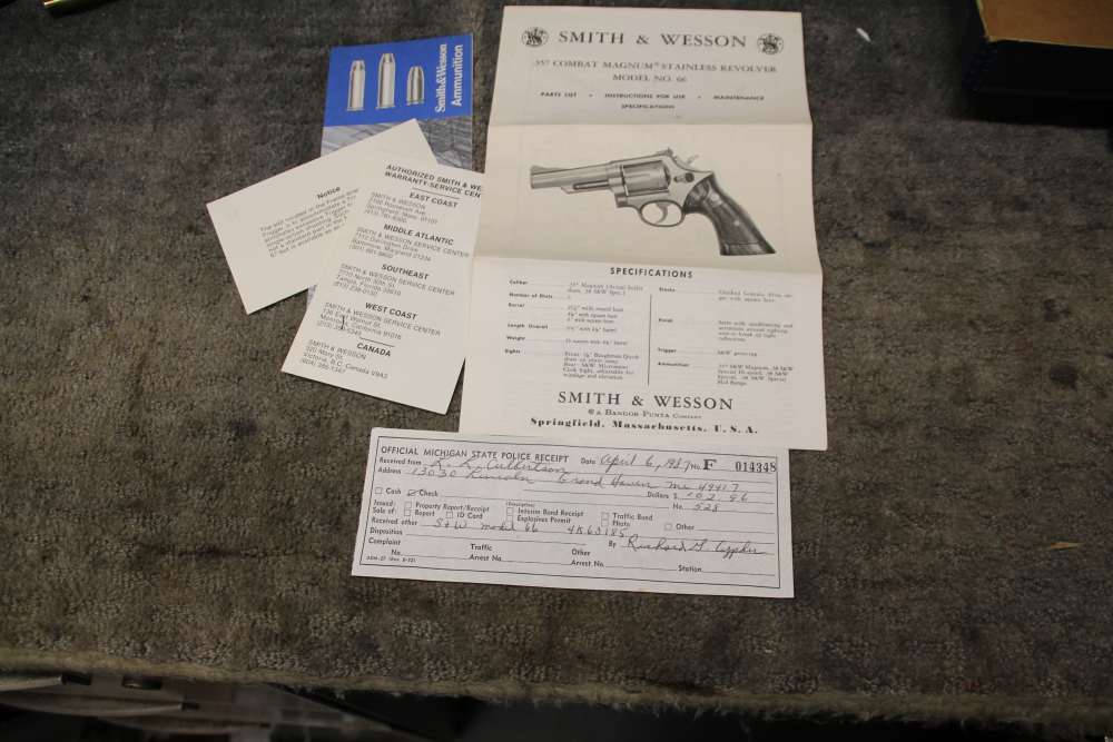 Smith & Wesson 66 357 Mag Michigan State Police MSP P&R With Receipt-img-22
