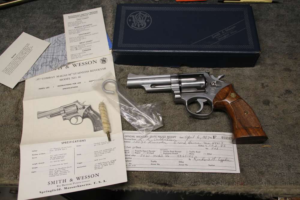 Smith & Wesson 66 357 Mag Michigan State Police MSP P&R With Receipt-img-0