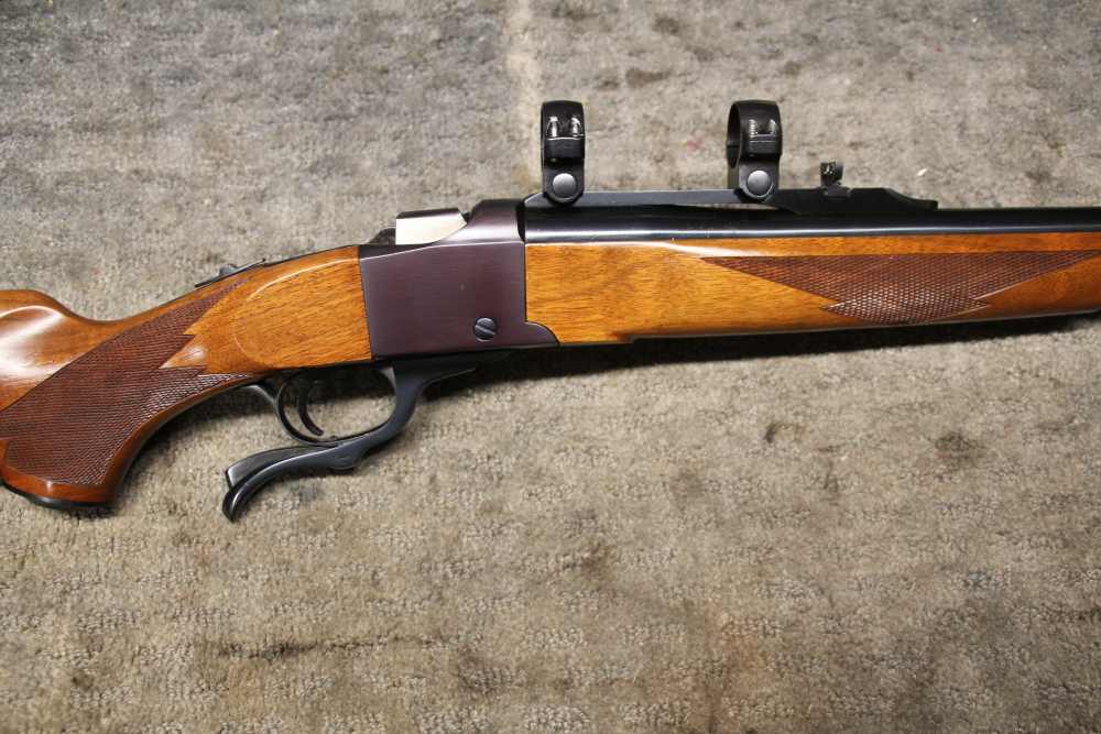 Ruger Number 1 No. 1 338 Win Mag Nice Wood Grain Red Pad -img-2