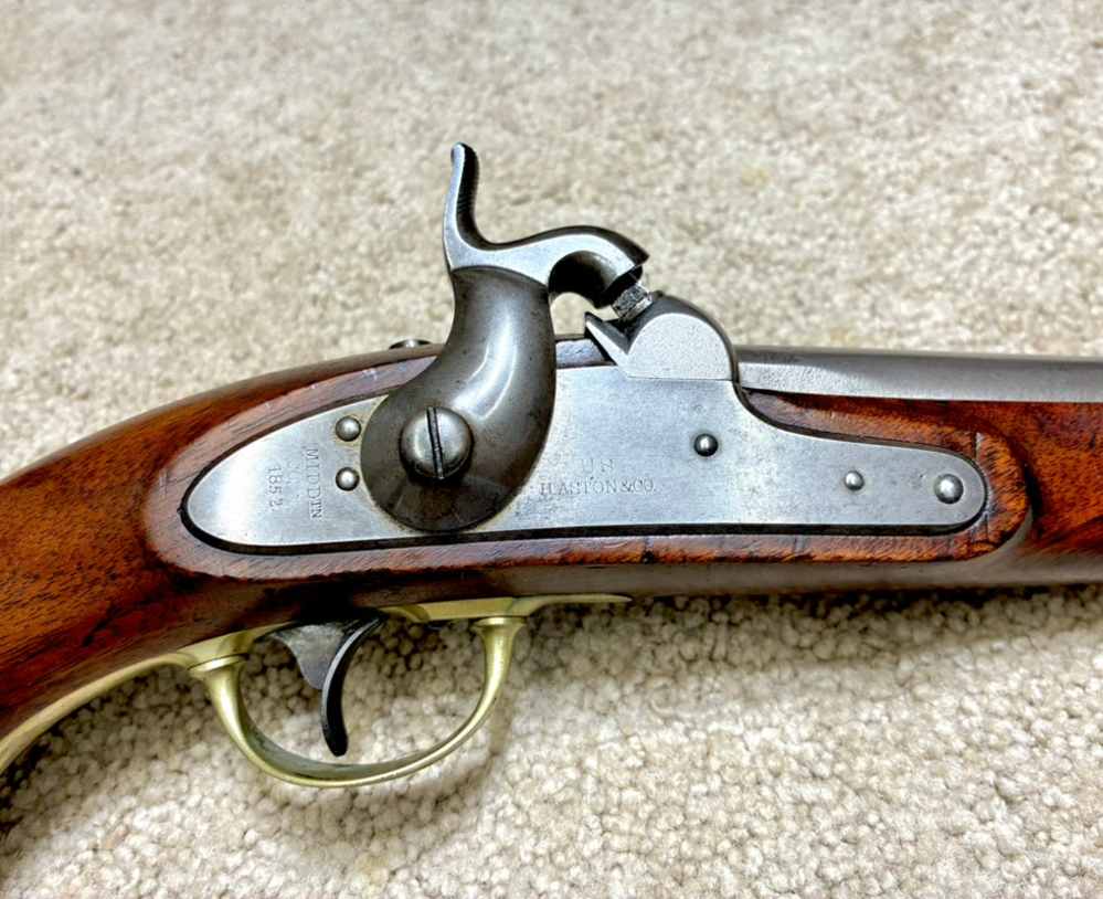 J  US 1842 H.ASTON 1852 .54 Cavalry Pistol Match Exc near New-img-1