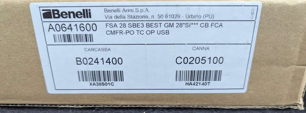 Benelli SBE 3 PS 28GA 28inch Semi Auto 11357 NIB-img-31