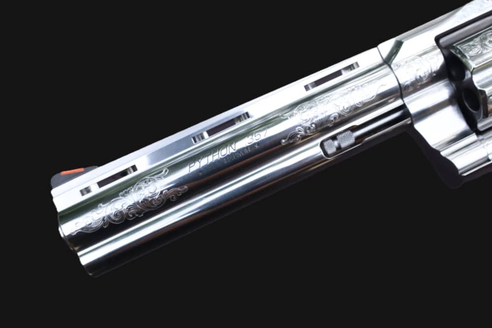 Colt Python Stainless Engraved DU .357 Magnum 6" - As New in Box-img-4