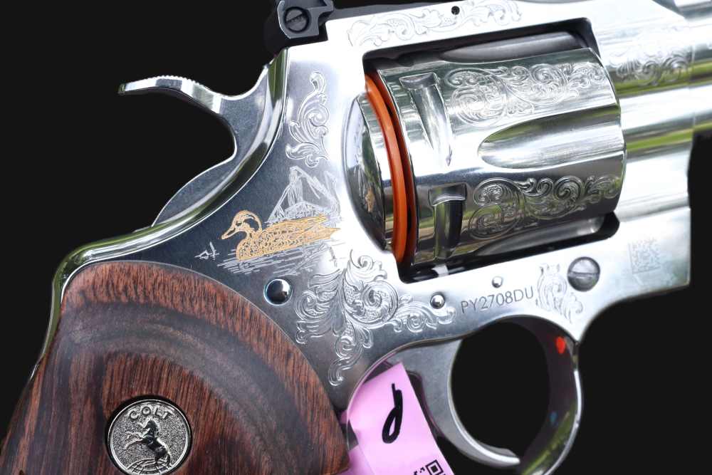 Colt Python Stainless Engraved DU .357 Magnum 6" - As New in Box-img-10